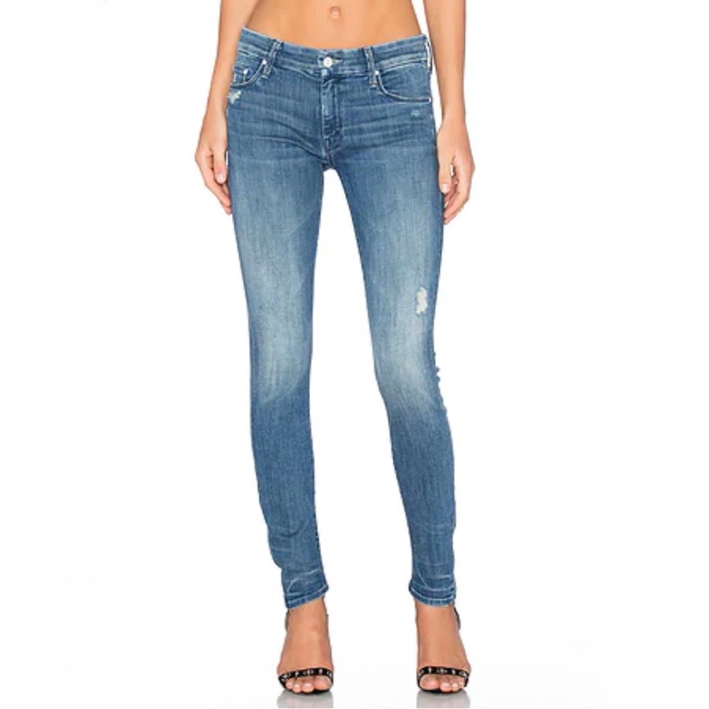 Mother The Looker in Graffiti Girl skinny jeans size 27 petite